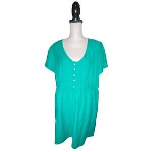 Isabel by Ingrid & Isabel Green Dress Short Sleeve Pockets Size M